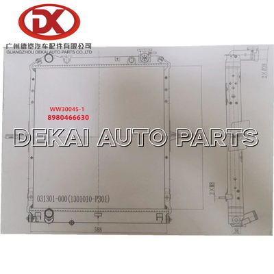 Motor Soğutma Sistemi 8-98046663-0 Oto Radyatör ISUZU Kamyon 8980466630
